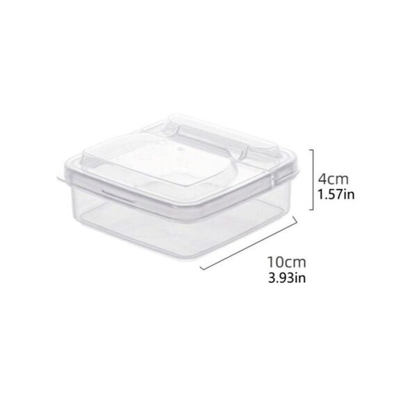 Clear Food Storage Box Plastic Refrigerator Cheese Box 3 PCS Makeup Container Sb - Picture 6 of 7